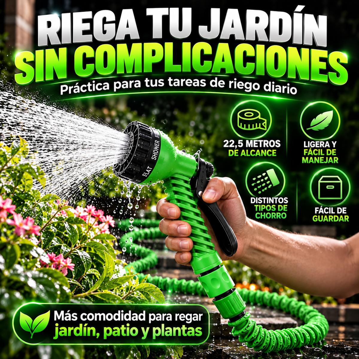 Manguera Resistente de Jardín 22.5 Metro